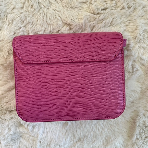 Maje pink lizard embossed Clover Bag BNWT - Picture 8 of 11